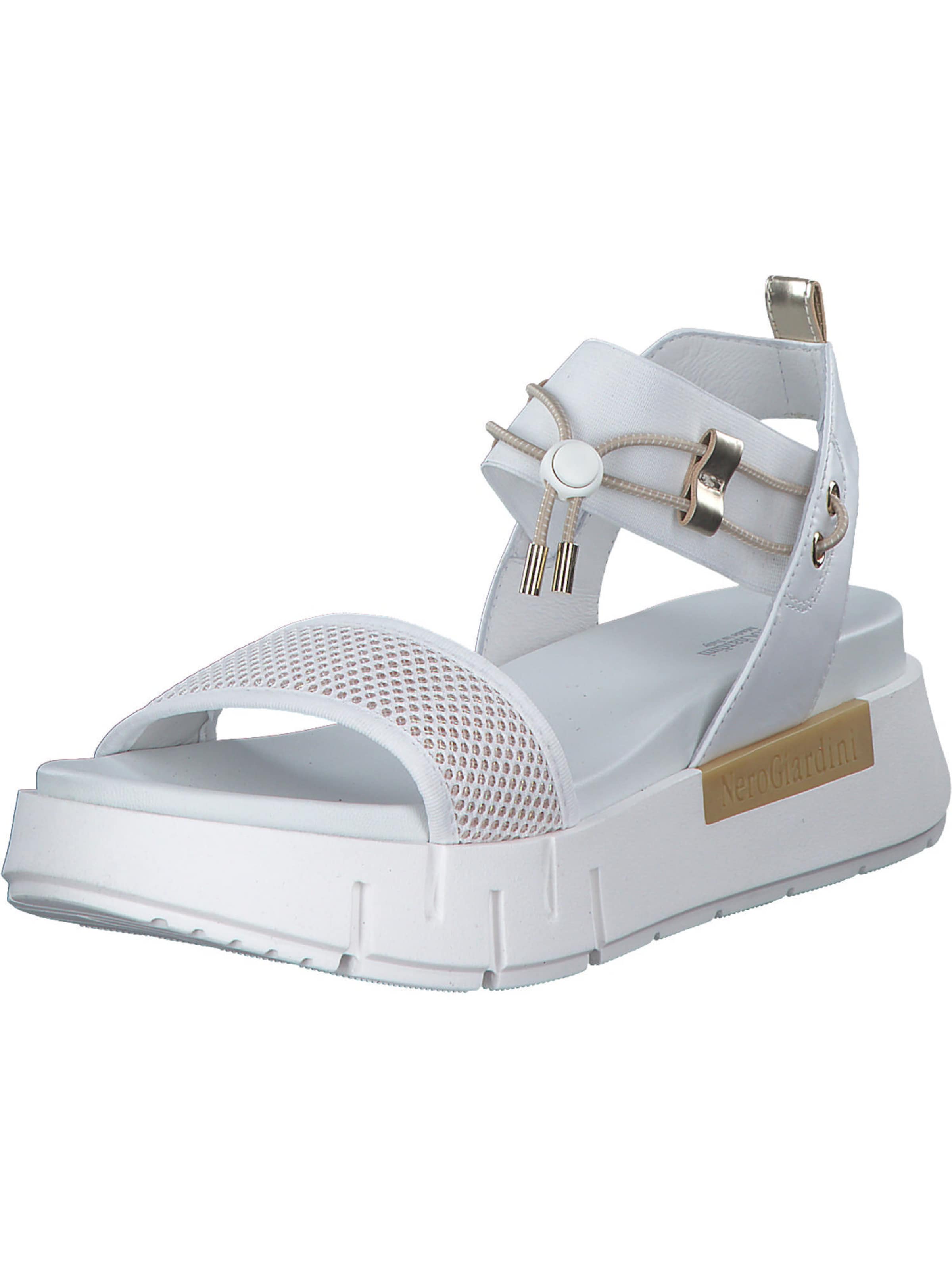 Sandalo di Nero Giardini in bianco: frontale