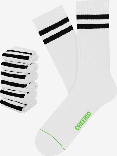 CHEERIO* Chaussettes 'TENNIS TYPE 6P' en blanc, Vue avec produit