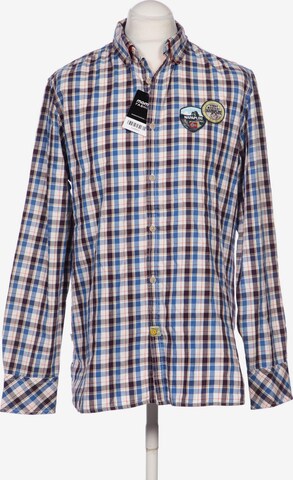 NAPAPIJRI Button Up Shirt in XL in Blue: front