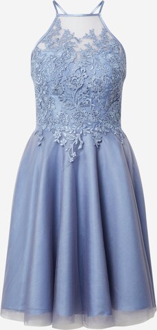 mascara Cocktail Dress in Blue: front