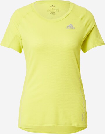 T-shirt fonctionnel 'Runner' ADIDAS SPORTSWEAR en jaune : devant