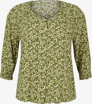 Tom Tailor Women + Blouse in Green: front