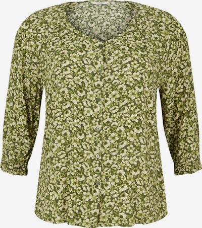 Tom Tailor Women + Bluse in creme / hellgrün, Produktansicht