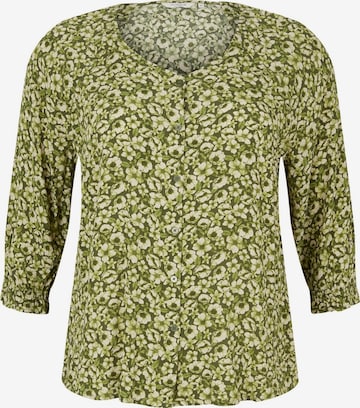 Tom Tailor Women + Blouse in Green: front