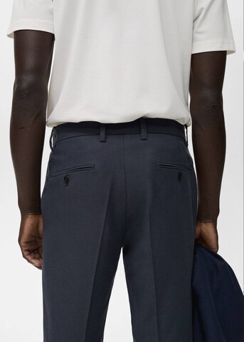 MANGO MAN Tapered Chino Pants 'Ennio' in Blue