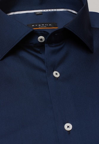 ETERNA Slim fit Button Up Shirt in Blue