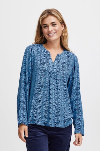 Fransa Blouse 'kiki Bl 1' in Blauw: voorkant