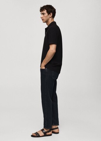 MANGO MAN Poloshirt 'Rea' in Schwarz