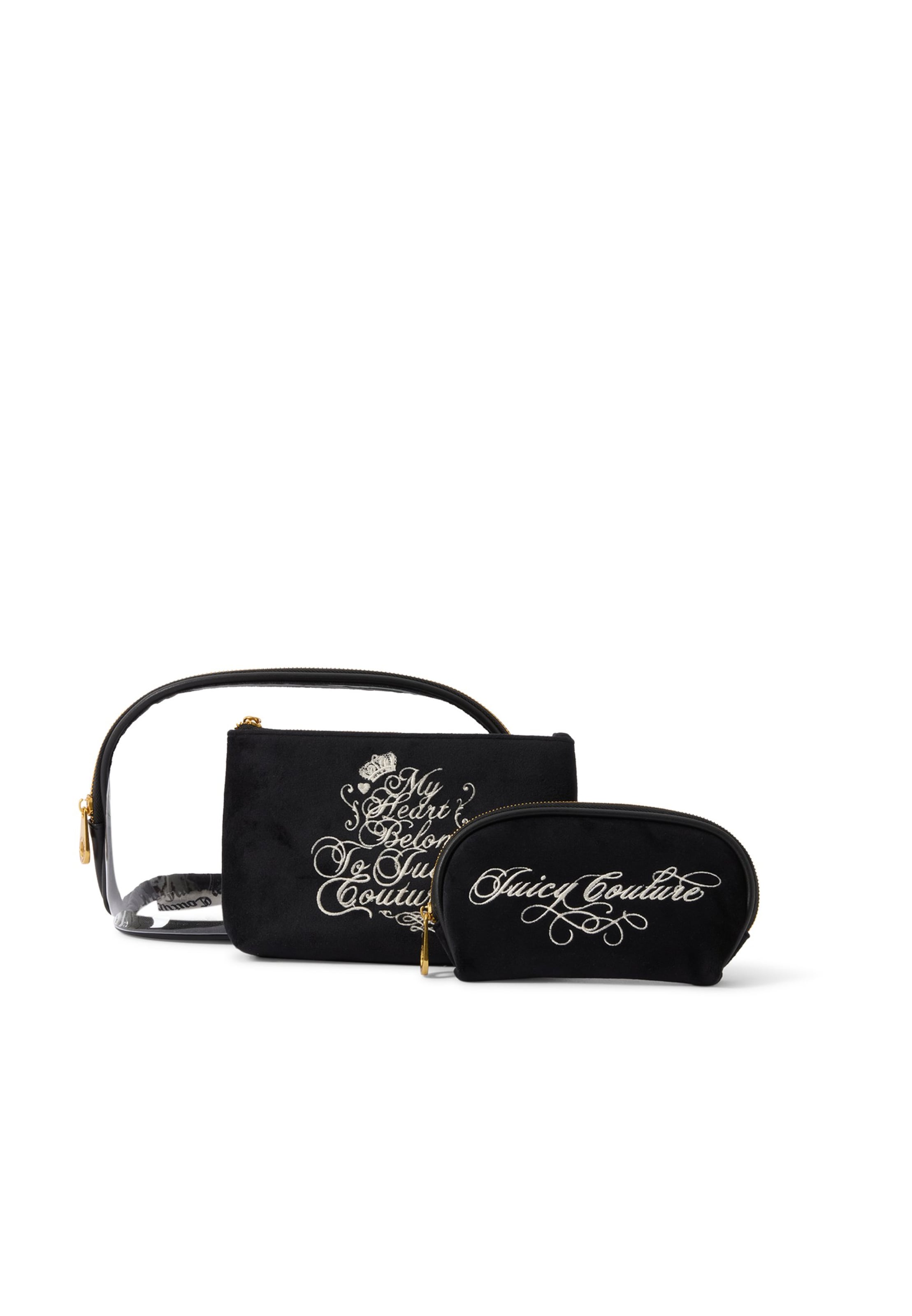 Juicy Couture - Bolsa de maquillaje 'TAYLOR' en negro: frente