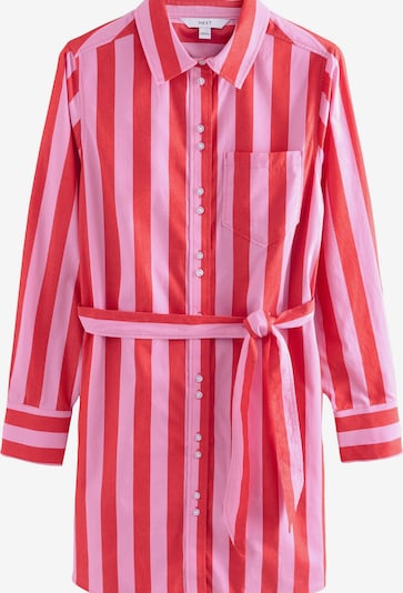 Next Robe-chemise en rose / rouge, Vue avec produit