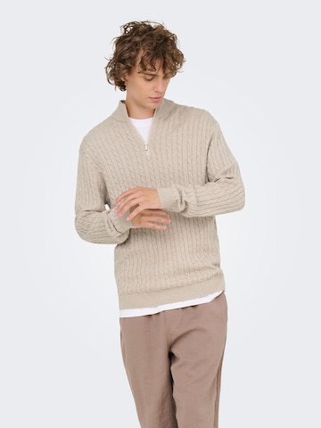 Only & Sons Pullover 'ONSLoui' i beige: forside