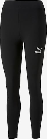 PUMA Skinny Leggings in Black: front