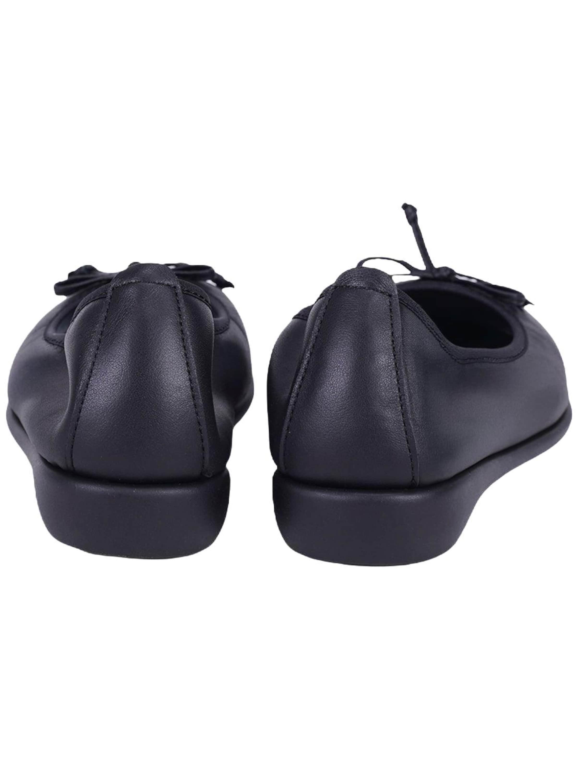 Desa - Bailarina 'DESA Damen DesaComfort Ballerinas aus Leder mit Schleifendetail' en negro