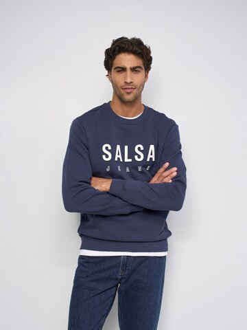 Salsa Jeans Sweatshirt in Blauw: voorkant