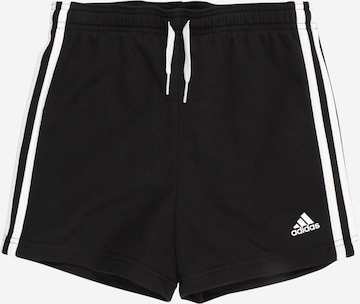 ADIDAS SPORTSWEAR Workout Pants 'Essentials 3-Stripes' in Black: front