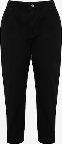 juoda Trendyol Curve Standartinis Džinsai: priekis