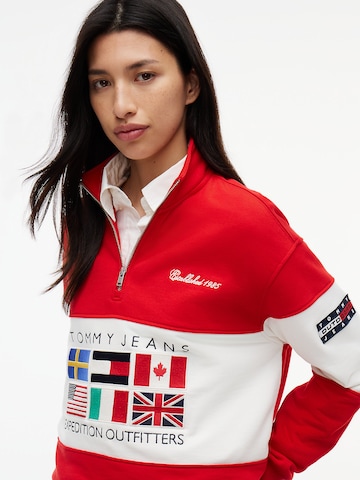 raudona Tommy Jeans Megztinis be užsegimo