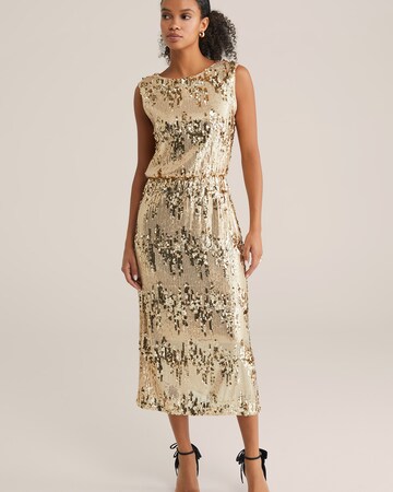 WE Fashion Mekko värissä kulta: etupuoli