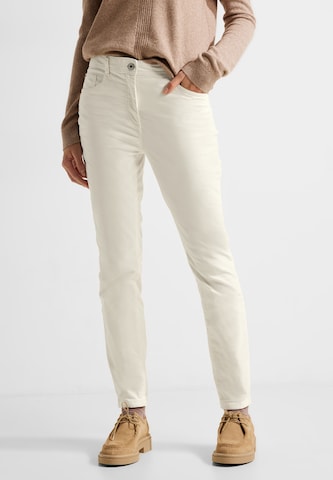 CECIL Skinny Pants in Beige: front
