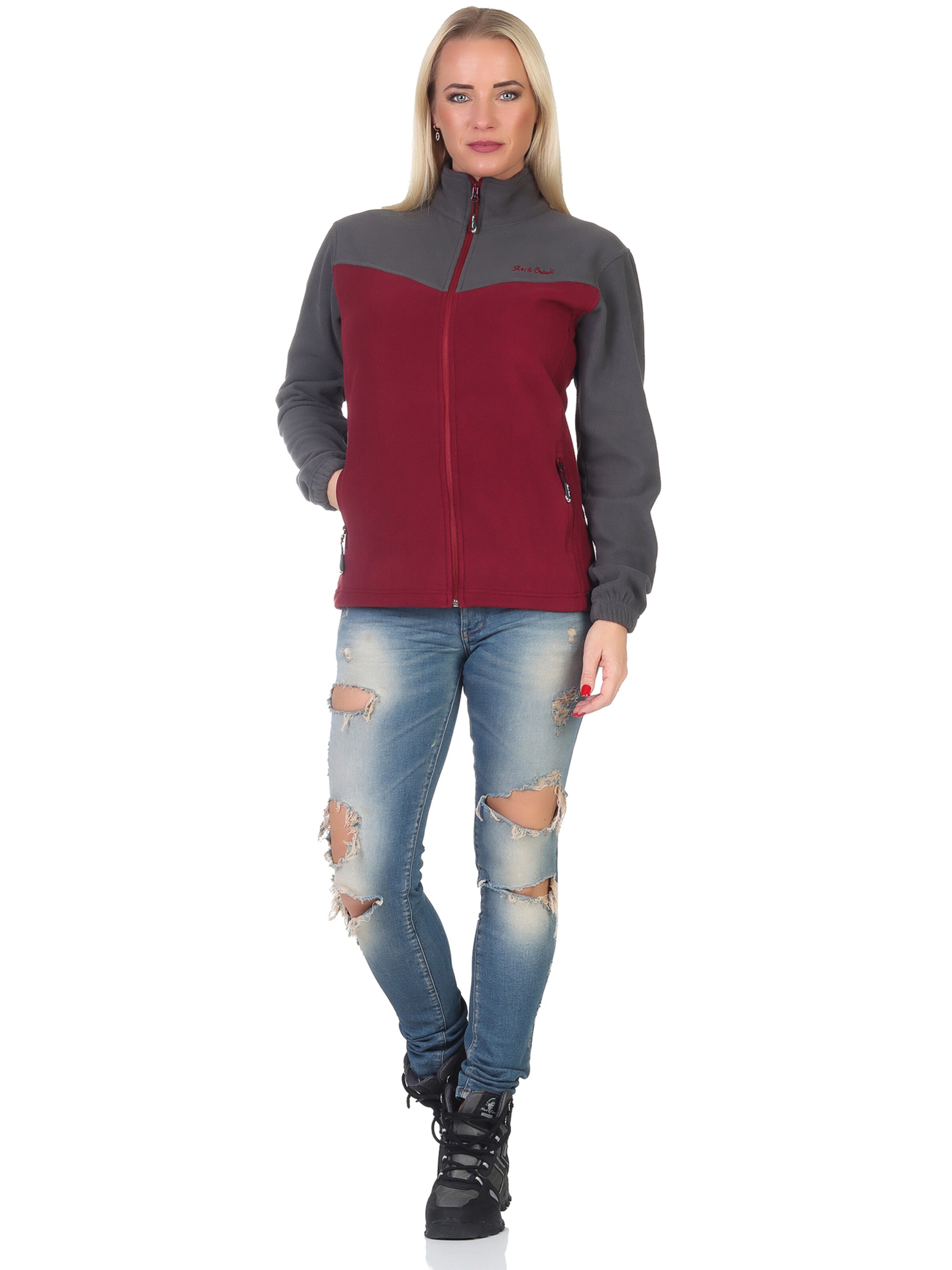 Rock Creek Fleecejacke in Rot