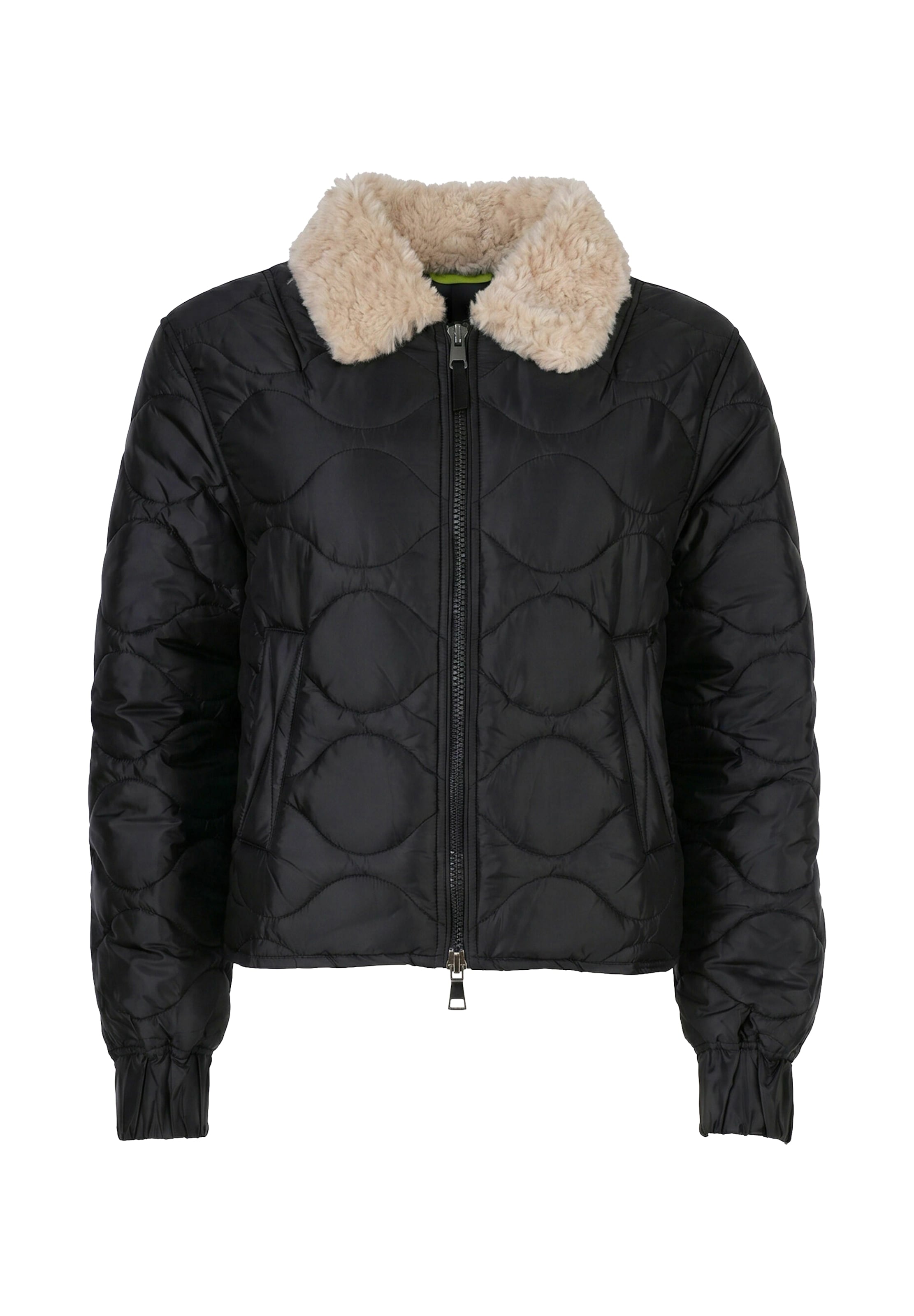 No. 1 Como Jacke 'Massa' in Schwarz: Vorderseite