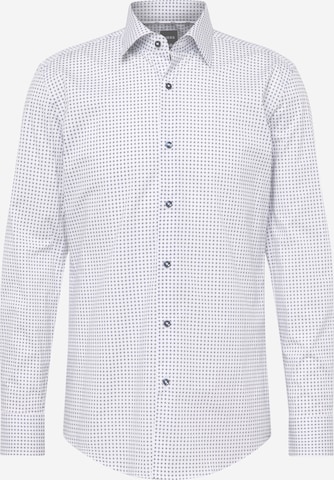 BOSS Black Slim fit Button Up Shirt 'HANK' in White: front