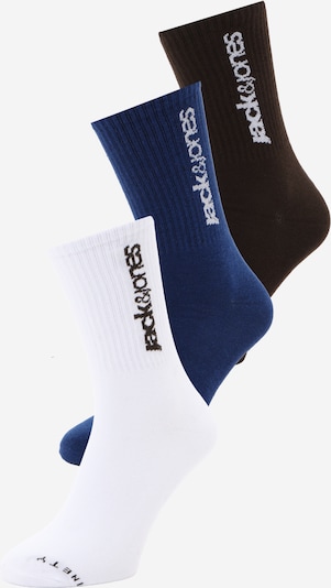 41-46 dydžio Kojinės 'JACPETE' iš JACK & JONES, spalva – tamsiai mėlyna / tamsiai ruda / juoda / balta, Prekių apžvalga