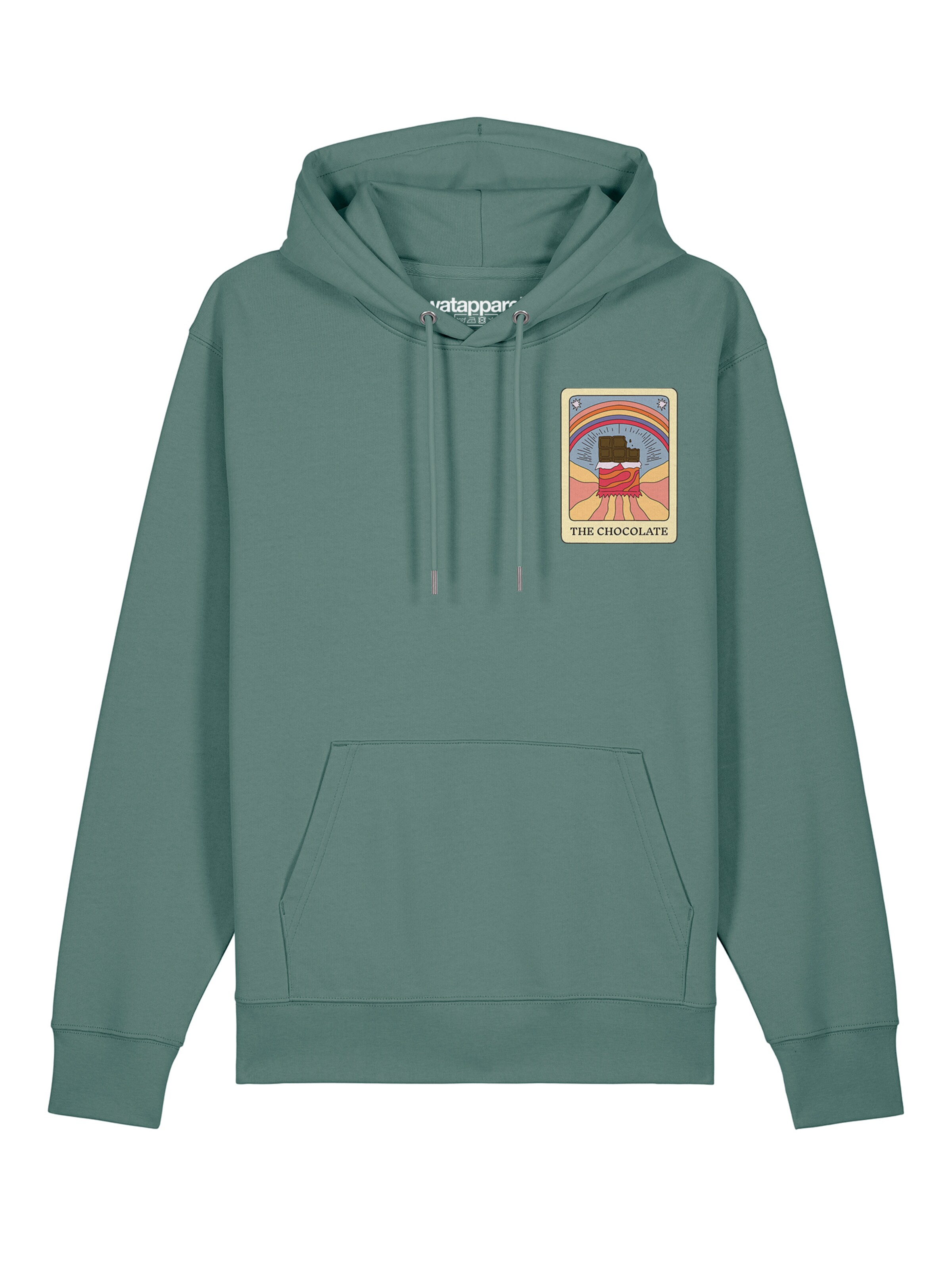 Watapparel Sweatshirt ' Tarot The Chocolate ' in Grün: Vorderseite