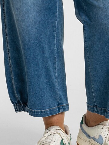 GOZZIP Wide Leg Jeans 'Clara' in Blau