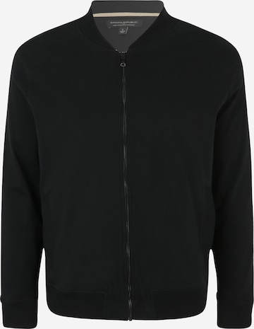 Banana Republic Zip-Up Hoodie 'LUXE' in Black: front