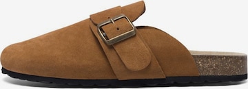 Bianco Mules 'Biatto' in Brown: front
