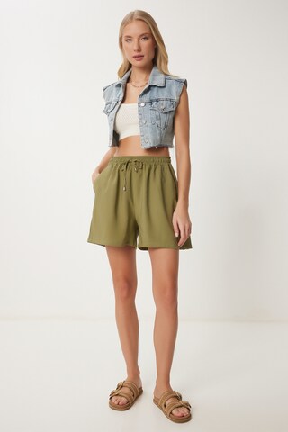 Happiness İstanbul Loosefit Bukser i grøn