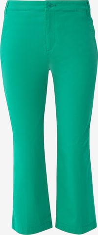 s.Oliver Wide leg Broek in Groen: voorkant