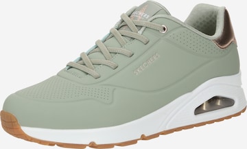 Sneaker low 'Uno' de la SKECHERS pe verde: față