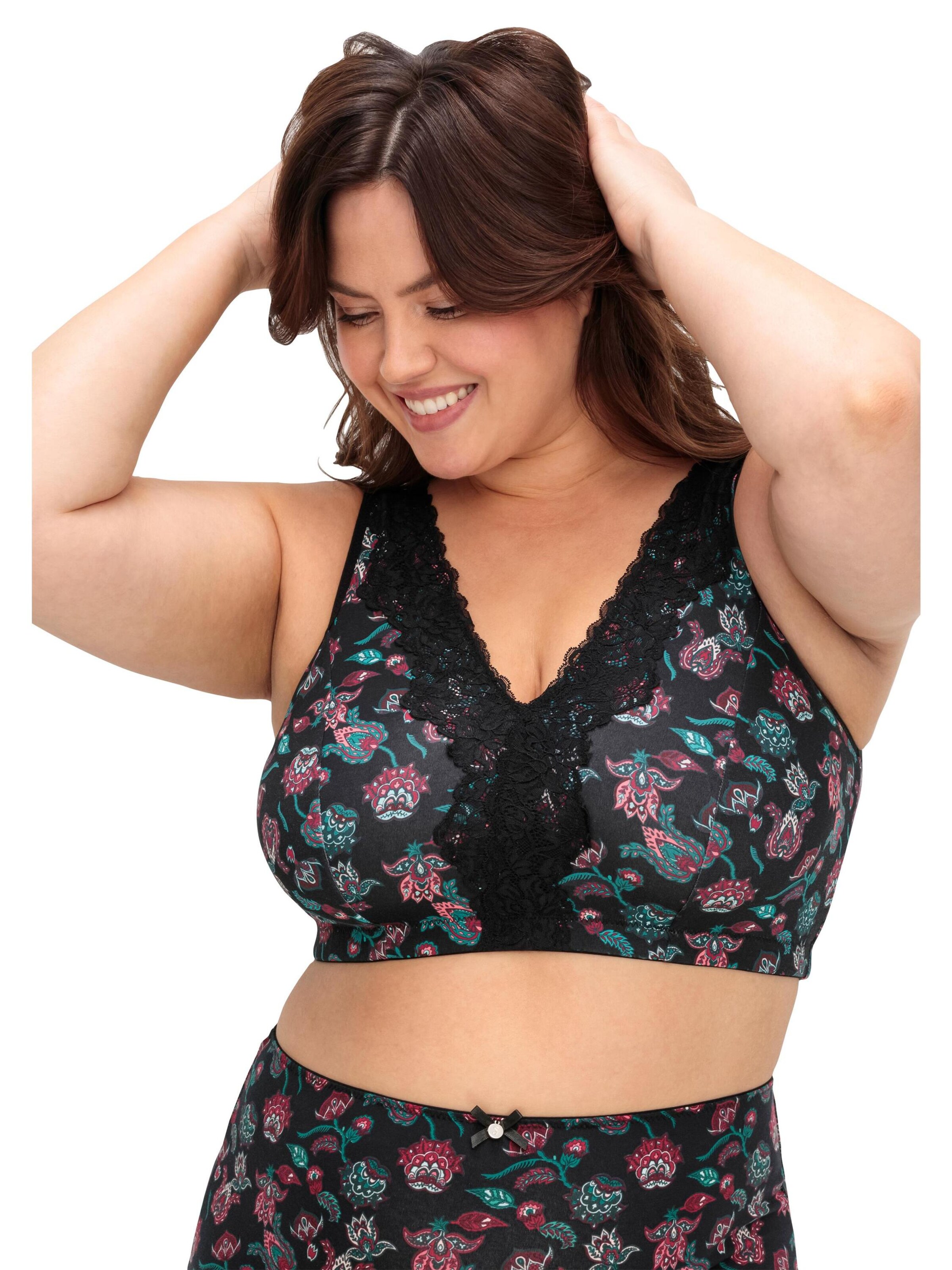 Bustino Reggiseno di SHEEGO in nero: frontale