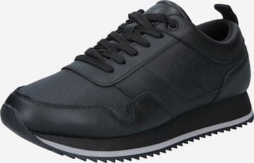 Sneaker low de la Calvin Klein pe negru: față