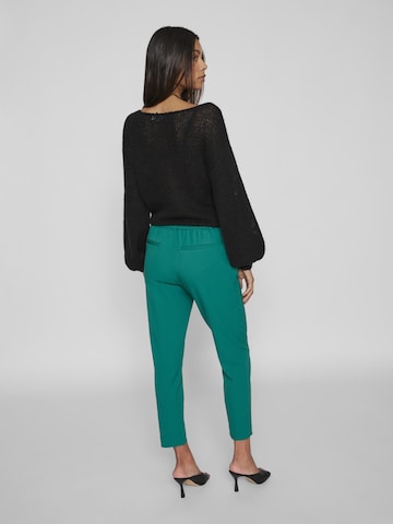 VILA Slim fit Pleat-Front Pants 'VARONE' in Green
