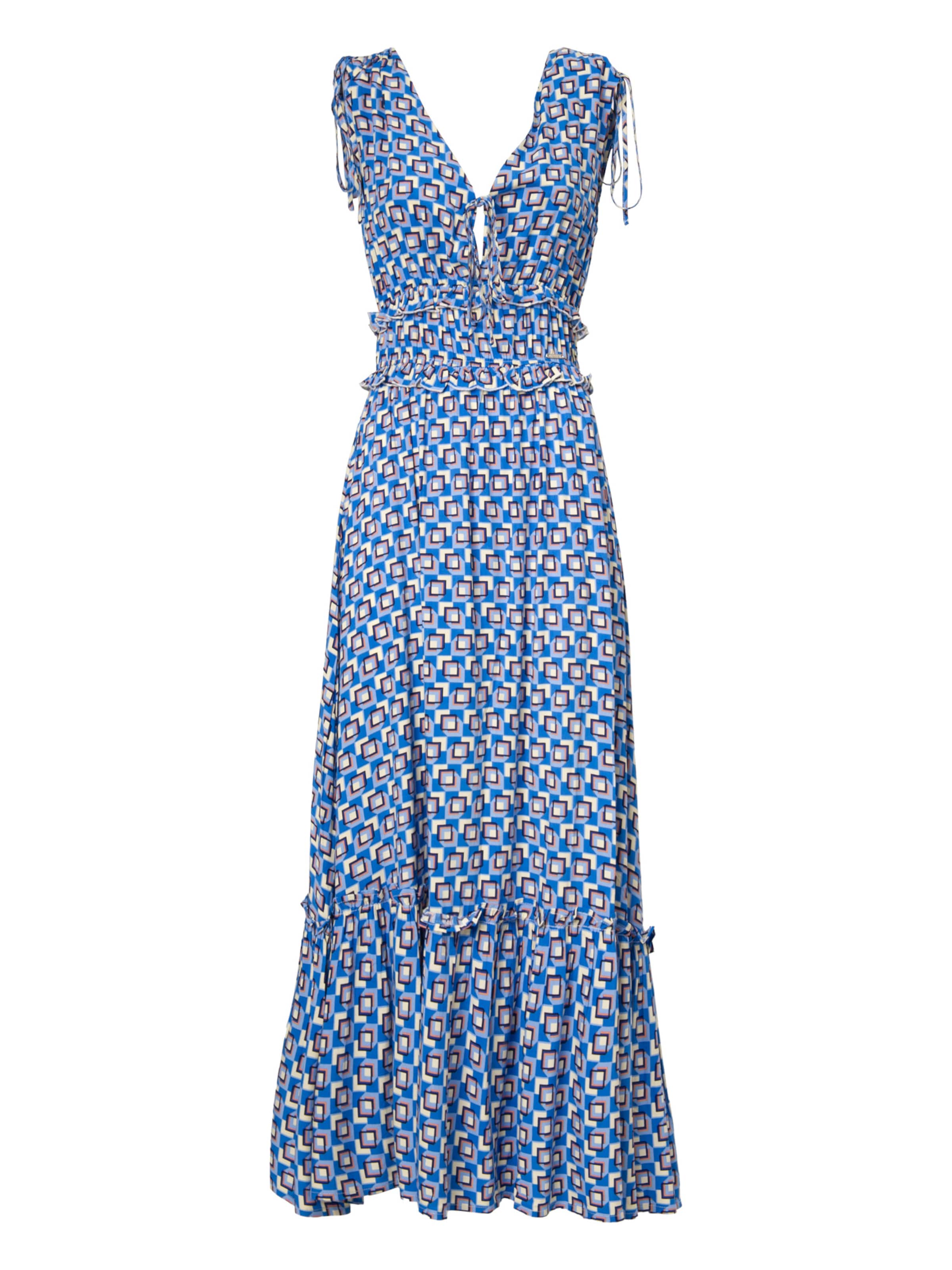 Influencer Kleid in Blau: Vorderseite