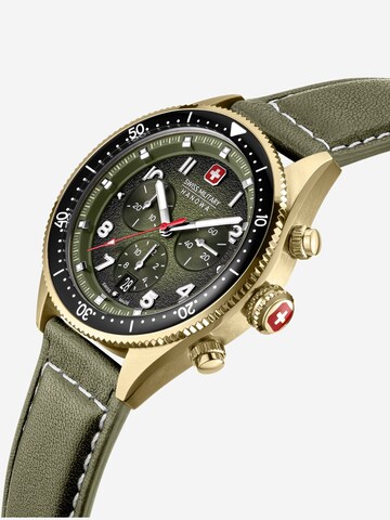 SWISS MILITARY HANOWA Analoog horloge 'Greyhound Chrono' in Groen