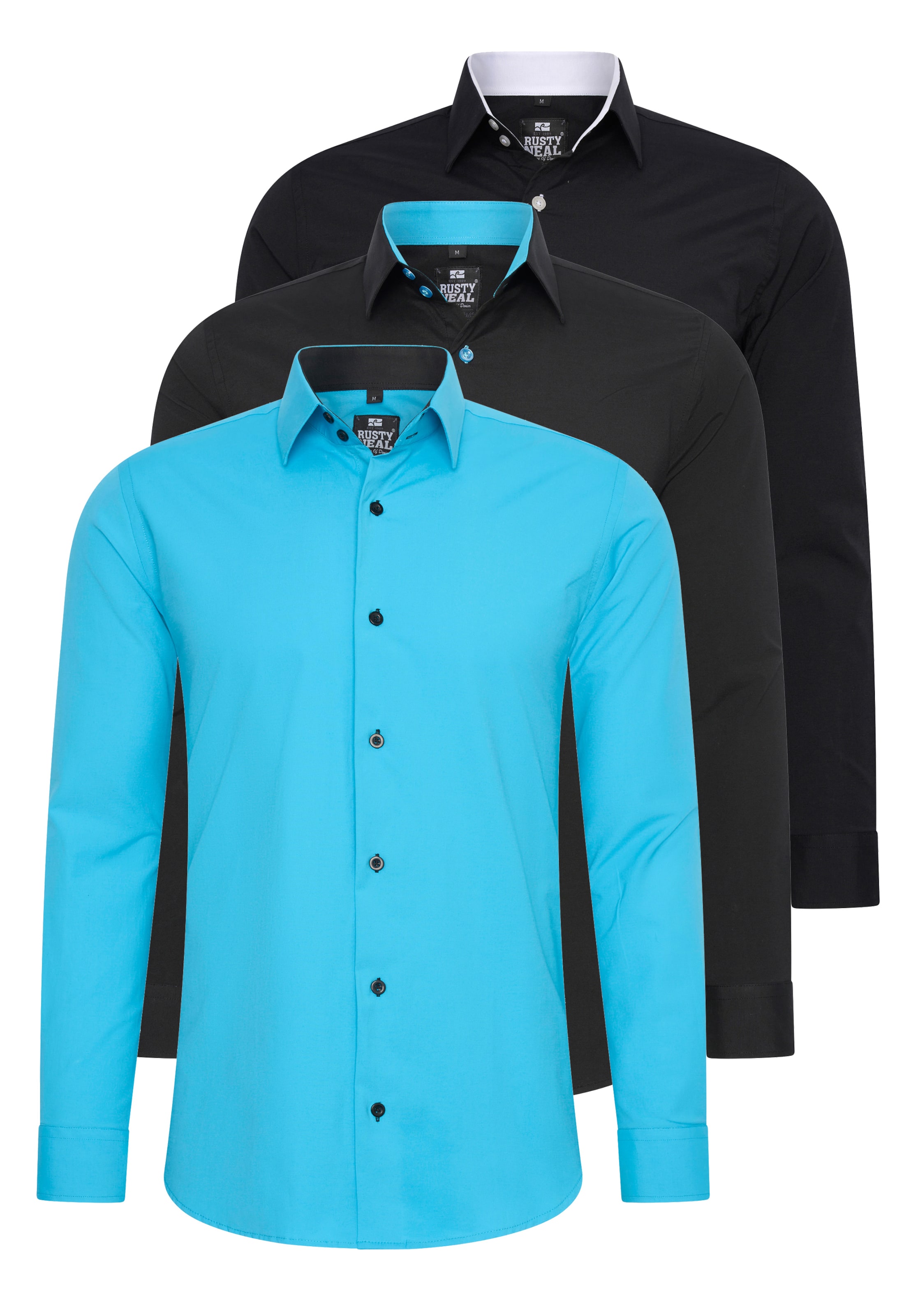 Rusty Neal Slim fit Button Up Shirt in Blue: front