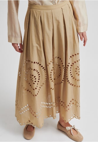 SECOND FEMALE - Saia 'Meryl' em bege: frente