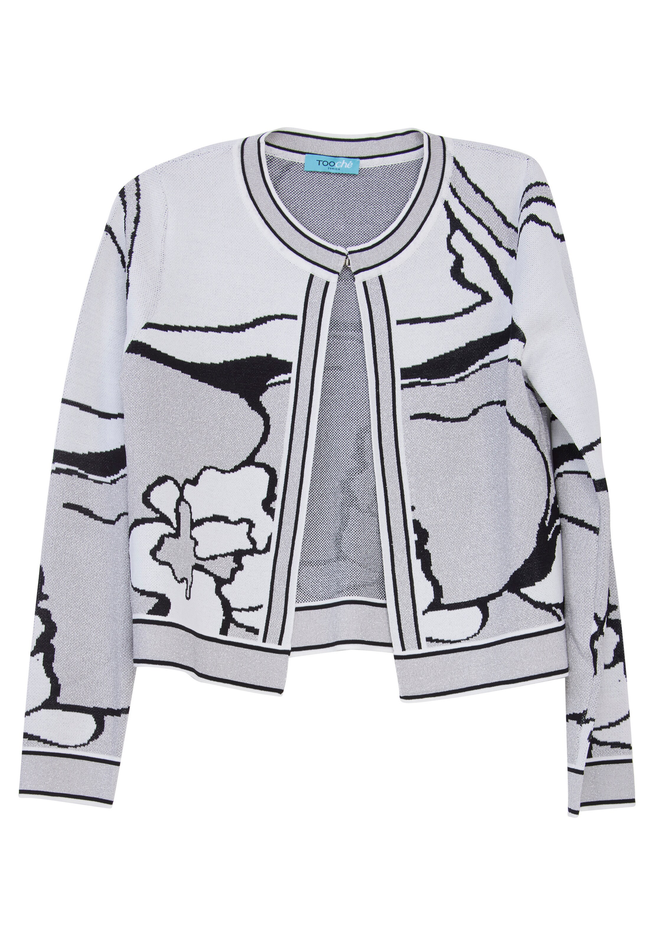 TOOche Knit Cardigan in Grey: front