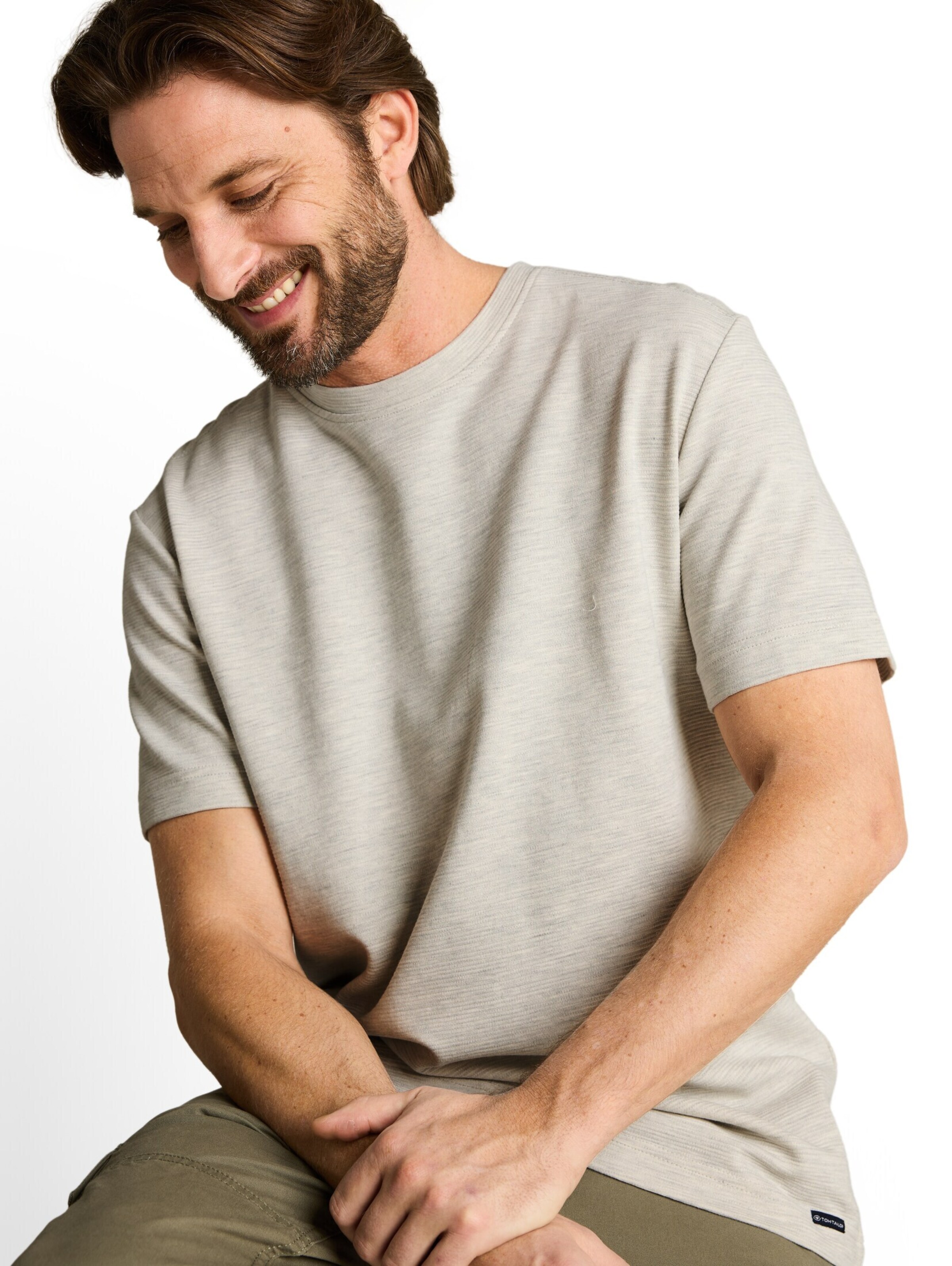 TOM TAILOR T-Shirt aus Baumwolle in Grau