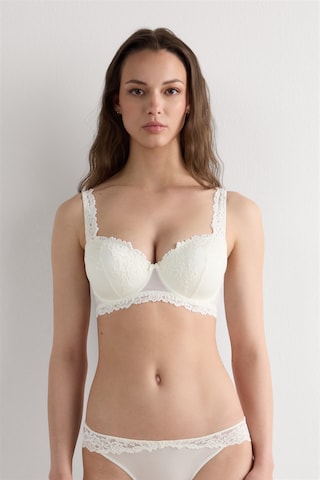 INTIMISSIMI Balconette Bra 'Sofia Pretty Flowers' in White: front