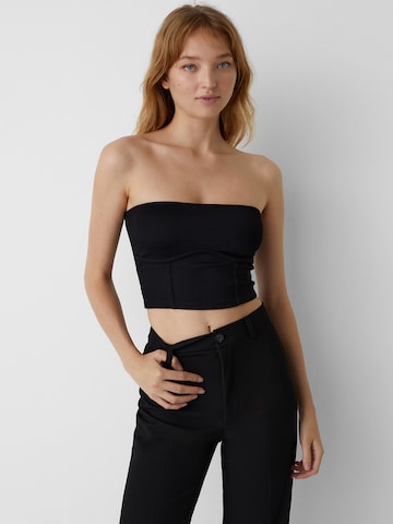 Pull&Bear Top – černá: přední strana