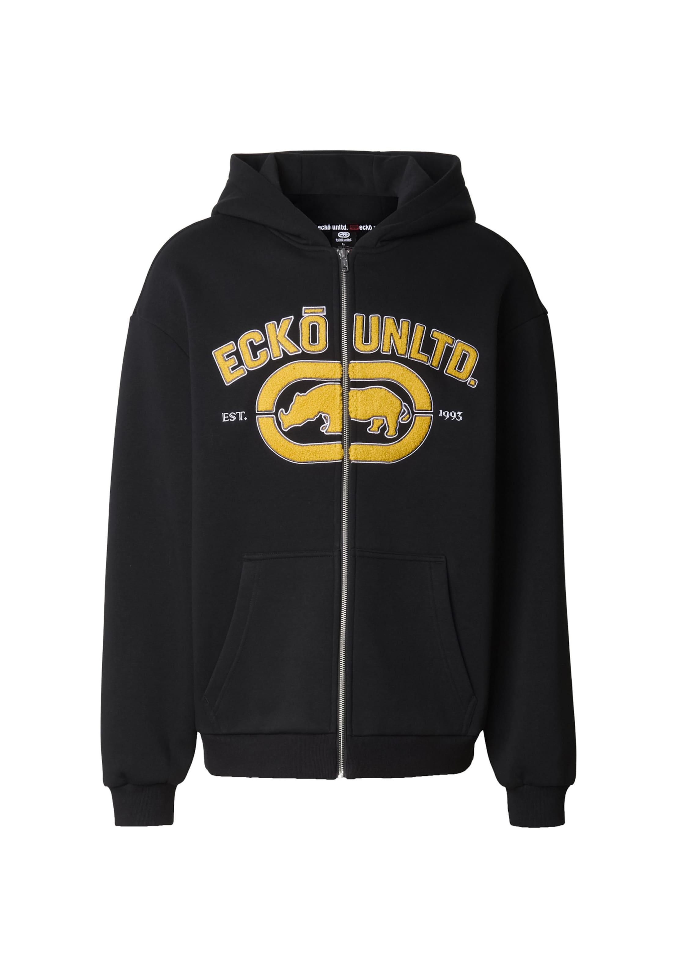 Giacca di felpa 'Vintage' di Ecko Unlimited in nero: frontale