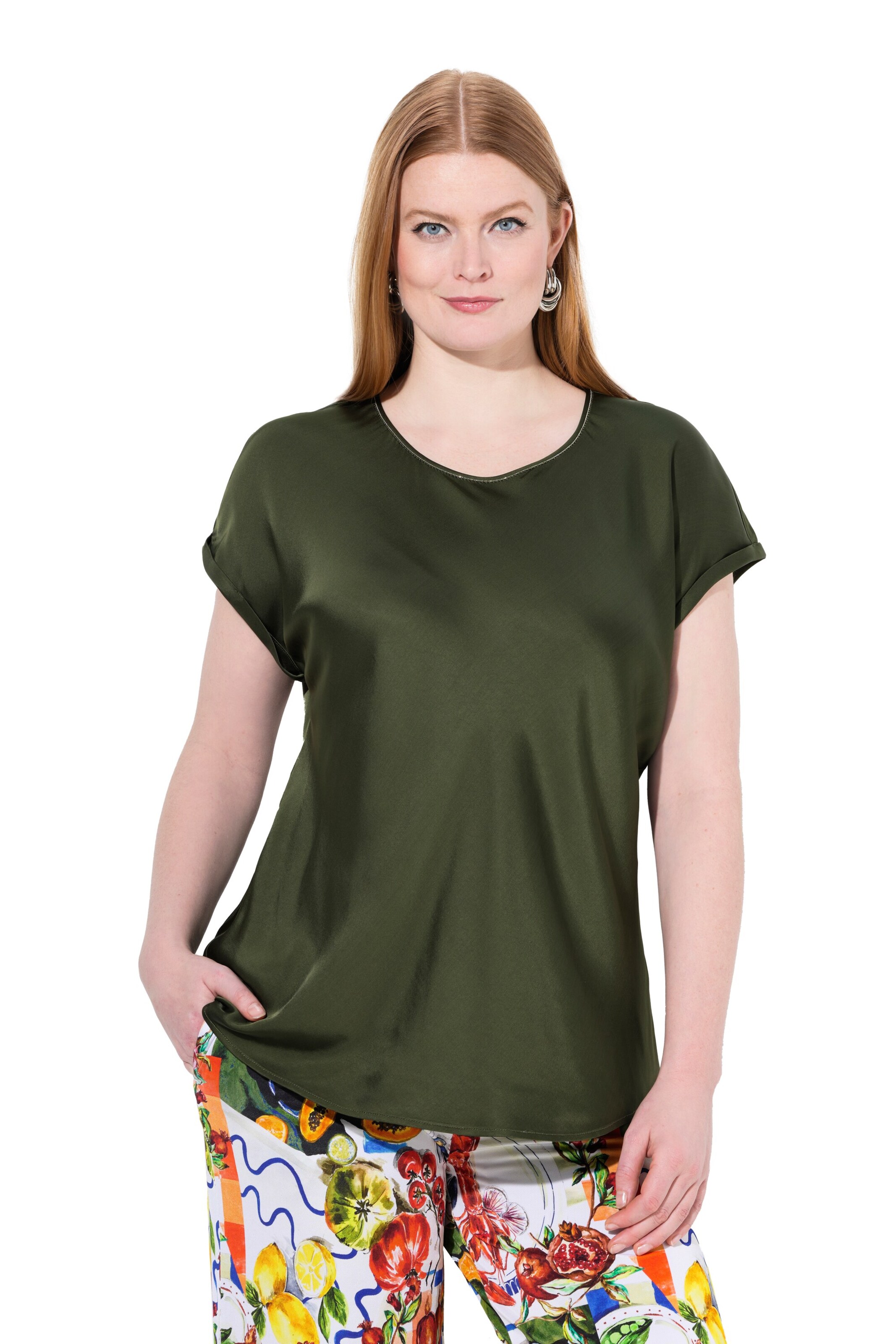 Ulla Popken Blouse in Grey: front