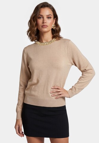faina Sweater in Beige: front