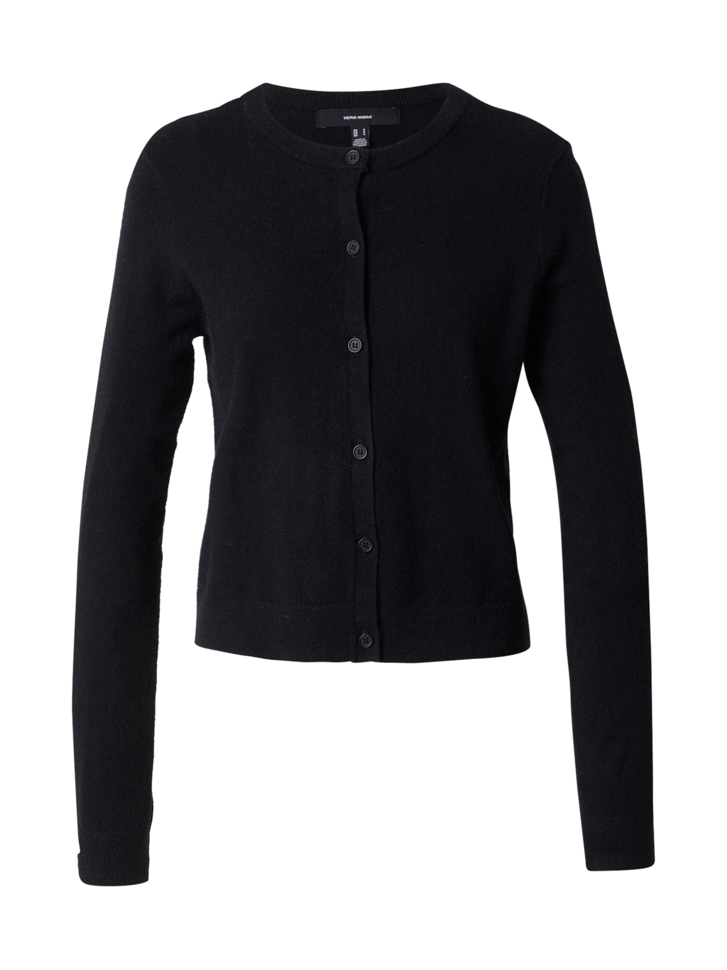 VERO MODA Cardigan 'VMVicky' i sort: forside