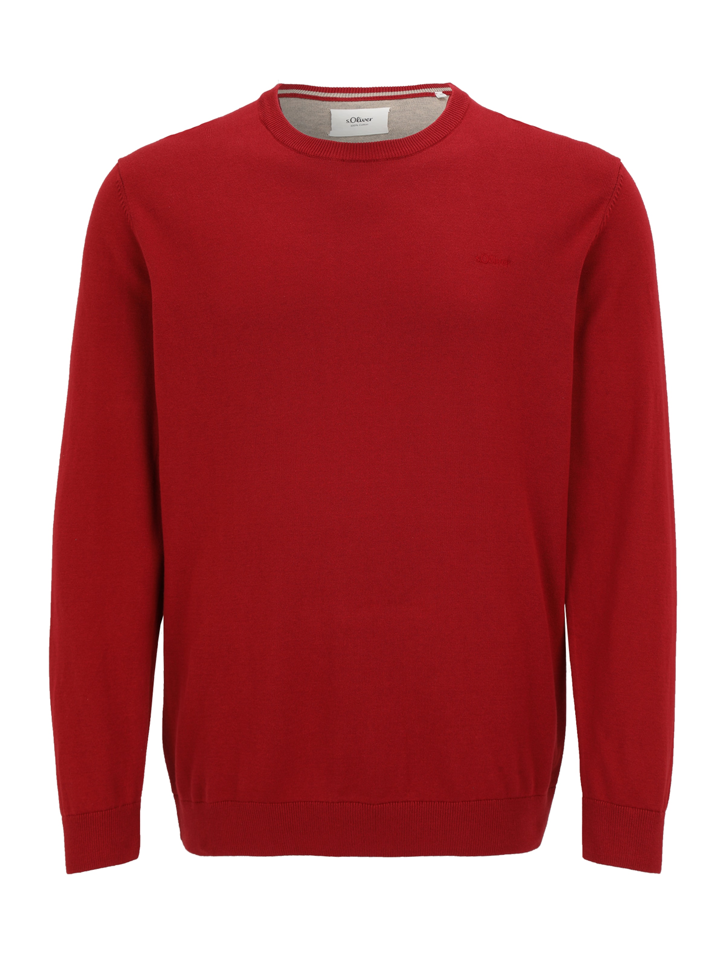 s.Oliver Men Big Sizes Pullover in Rot: Vorderseite